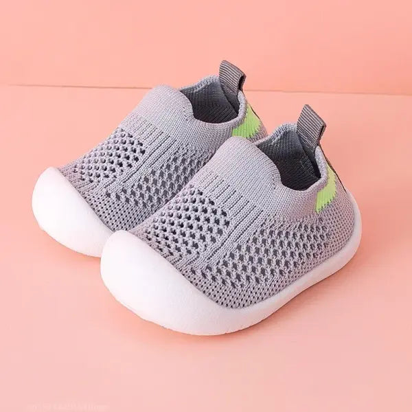 Spring Summer Toddler Shoes Breathable Knitted Kids Sneakers Boys Slip-on Tennis Shoes Girls Soft Non-slip School