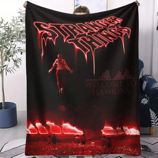 SS-Stranger TT-Things Series Blanket Soft Cozy Portable Lightweight Flannel Throw for Sofa Bed All Season Use Home