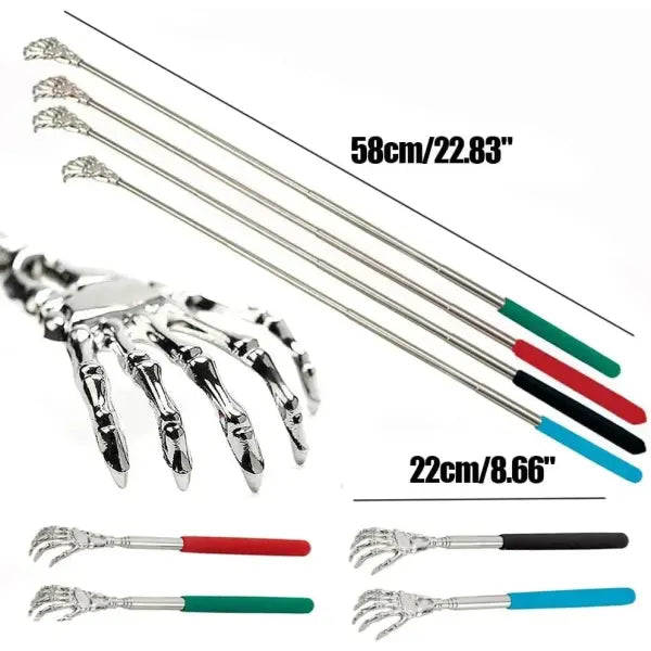 Stainless Steel Back Scratcher Telescopic Scratching Massager Extendable Itch Old Man Happy Health Products Hackle