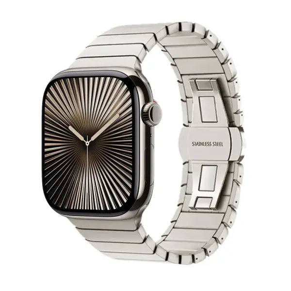 Apple Watch Stainless Steel Band Business Strap - Starlight / Series 10 46mm