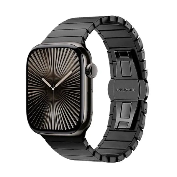 Apple Watch Stainless Steel Band Business Strap - black / 38 40 41mm
