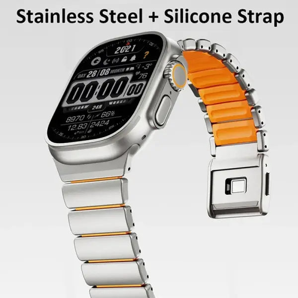 Apple Watch Stainless Steel Band Luxury Metal Bracelet for Men