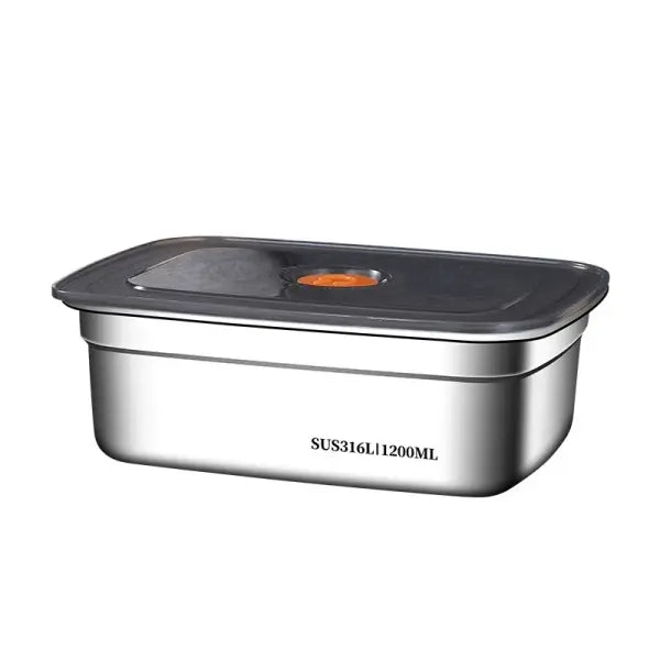 Stainless Steel Leak-Proof Bento Box: Microwave-Safe Camping Lunch Box & Freezer Storage - 1200ML / CHINA