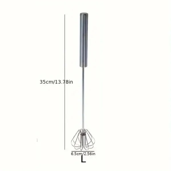 Semi-Automatic Stainless Steel Egg Beater – Effortless Hand Whisk & Mixing Tool - L size