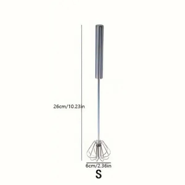 Semi-Automatic Stainless Steel Egg Beater – Effortless Hand Whisk & Mixing Tool - S size