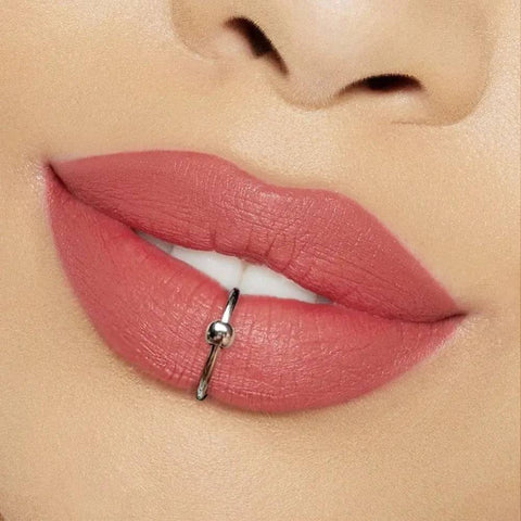 Stainless Steel Lip Ring - Trendy Non-Piercing Lip Jewelry