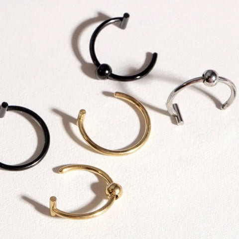 Stainless Steel Lip Ring - Trendy Non-Piercing Lip Jewelry