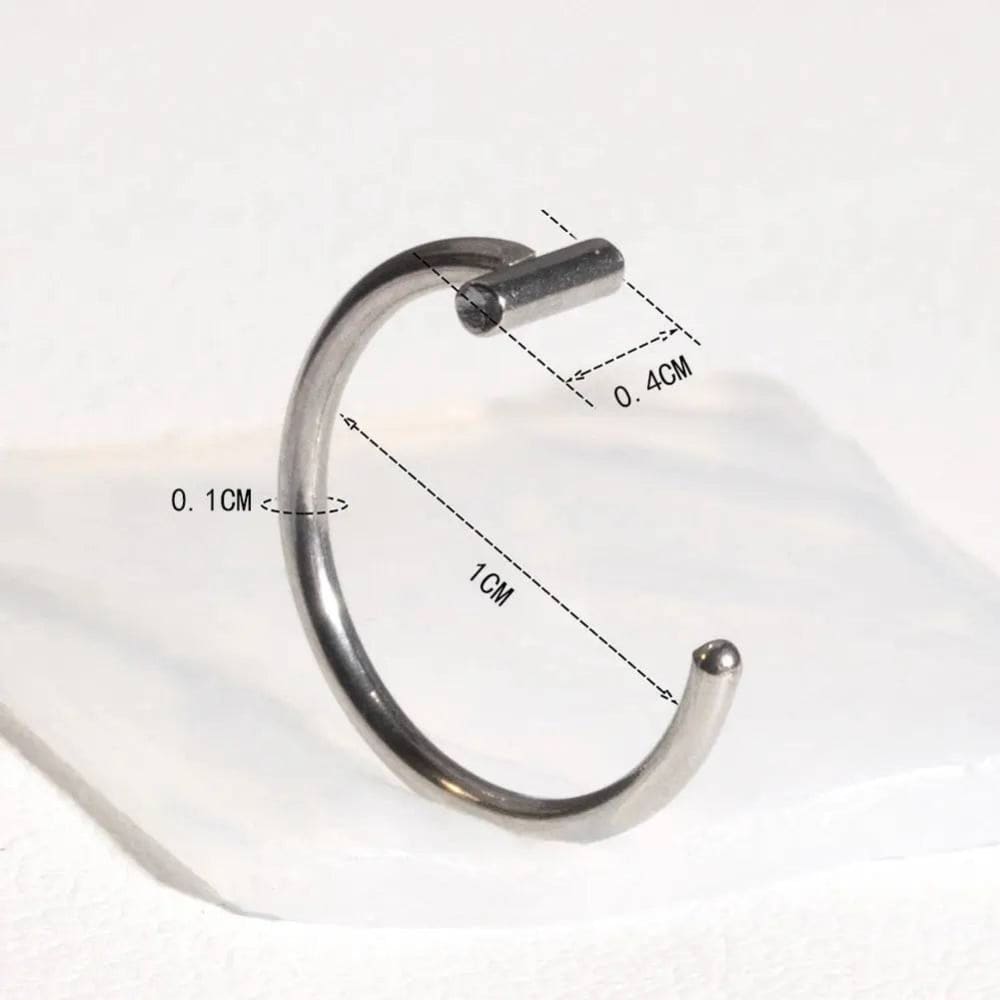 Stainless Steel Lip Ring - Trendy Non-Piercing Lip Jewelry