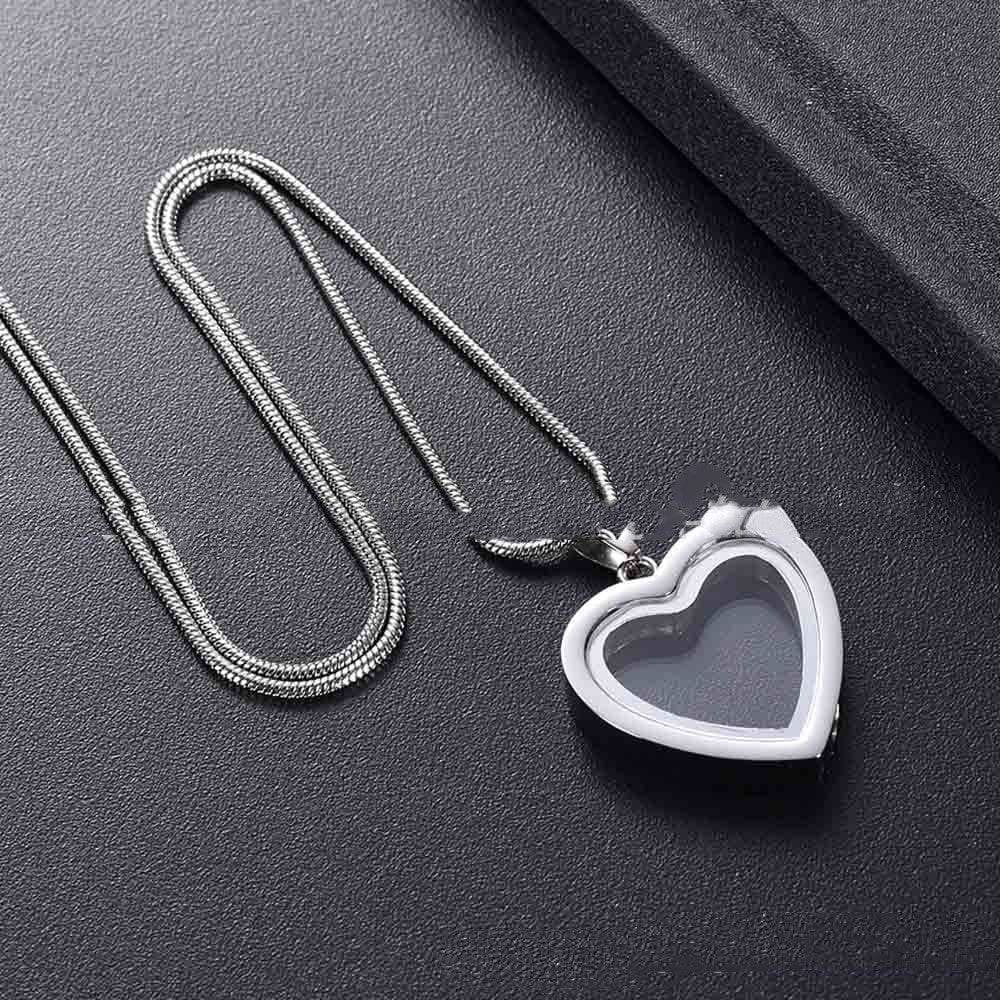 Stainless Steel Pendant - Heart-Shaped Cremation Jewelry for Memorials