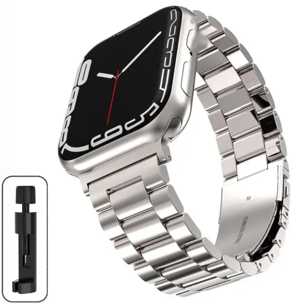 Stainless steel strap apple watch metal buckle business band - Starlight / Series 10 46mm