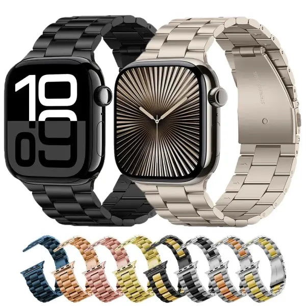 Stainless steel strap apple watch metal buckle business band