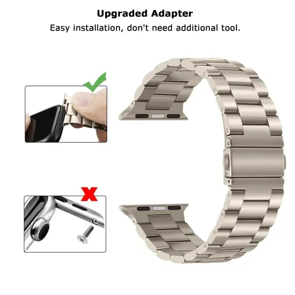Stainless steel strap apple watch metal buckle business band