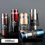 Stainless Steel Water Bottle 1L Vacuum Flask for Hot and Cold Drinks