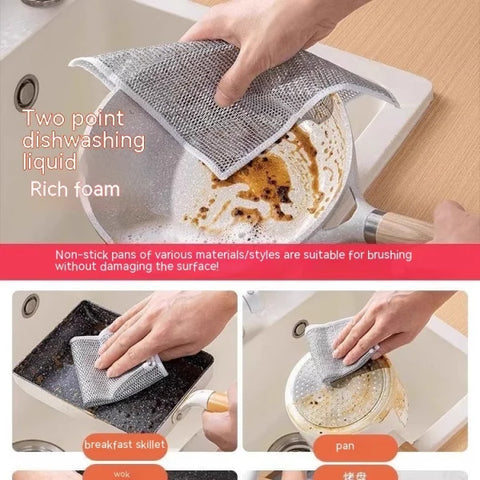 Steel Wire Ball Cloth for Effective Kitchen Grease Removal