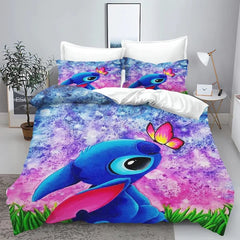 Stitch 3D Cartoon King Size Duvet Cover - Cute Kids Bedding Set - Himpall