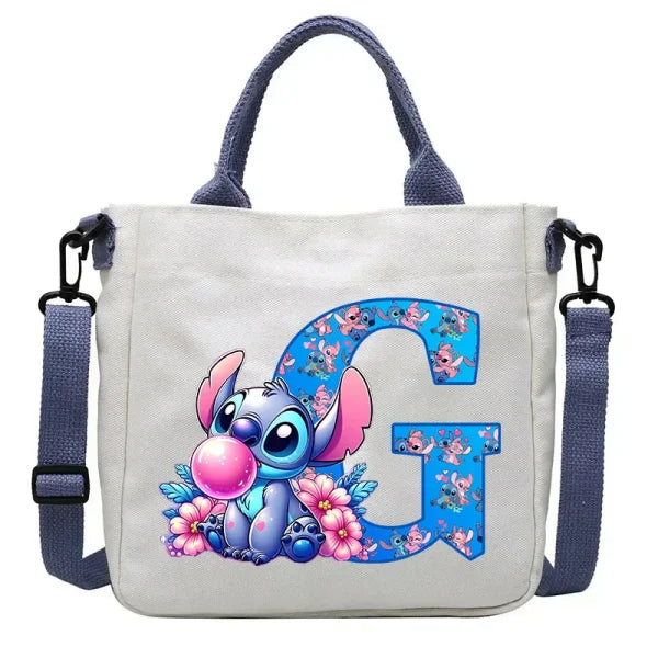 Stitch Disney Cartoon Kids Shoulder Bag - Canvas Tote & Crossbody for Boys & Girls - Himpall