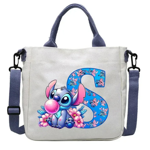 Stitch Disney Cartoon Kids Shoulder Bag - Canvas Tote & Crossbody for Boys & Girls - SDZ2502 1 / For Child