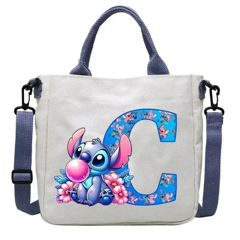 Stitch Disney Cartoon Kids Shoulder Bag - Canvas Tote & Crossbody for Boys & Girls - SDZ2486 / For Child