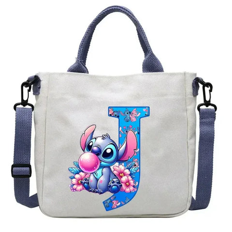 Stitch Disney Cartoon Kids Shoulder Bag - Canvas Tote & Crossbody for Boys & Girls - SDZ2493 1 / For Child