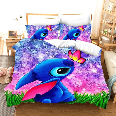 Stitch Duvet Cover Set Comforter Bedding 3d Children’S Bedding Set 3-Piece 1 Quilt Cover King Size