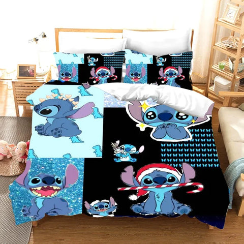 Stitch Duvet Cover Set Comforter Bedding 3d Children’S Bedding Set 3-Piece 1 Quilt Cover King Size