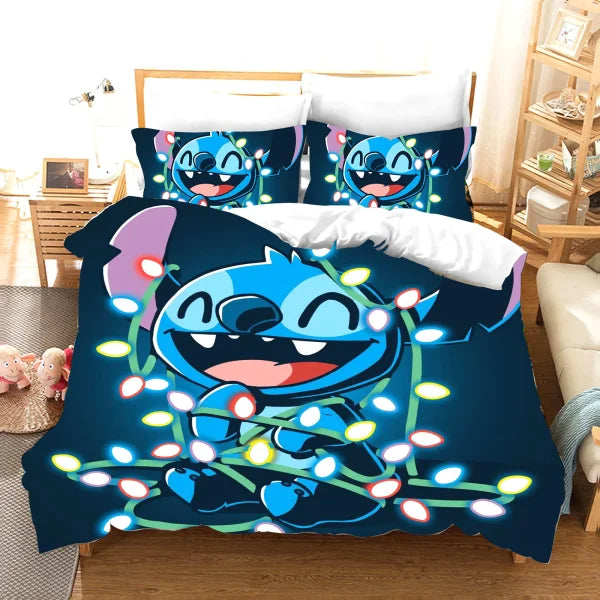 Stitch Duvet Cover Set Comforter Bedding 3d Children’S Bedding Set 3-Piece 1 Quilt Cover King Size