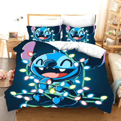 Stitch Duvet Cover Set Comforter Bedding 3d Children’S Bedding Set 3-Piece 1 Quilt Cover King Size