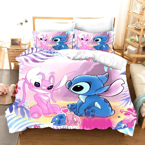 Stitch Duvet Cover Set Comforter Bedding 3d Children’S Bedding Set 3-Piece 1 Quilt Cover King Size