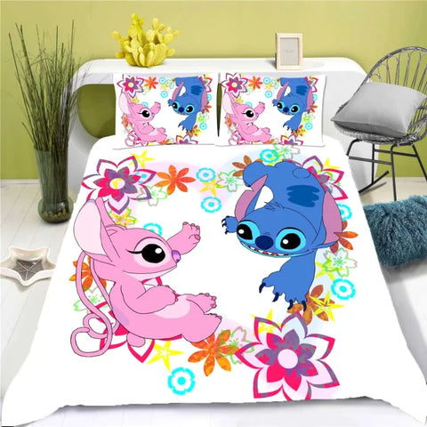 Stitch Duvet Cover Set Comforter Bedding 3d Children’S Bedding Set 3-Piece 1 Quilt Cover King Size - 18 / 200x200cm