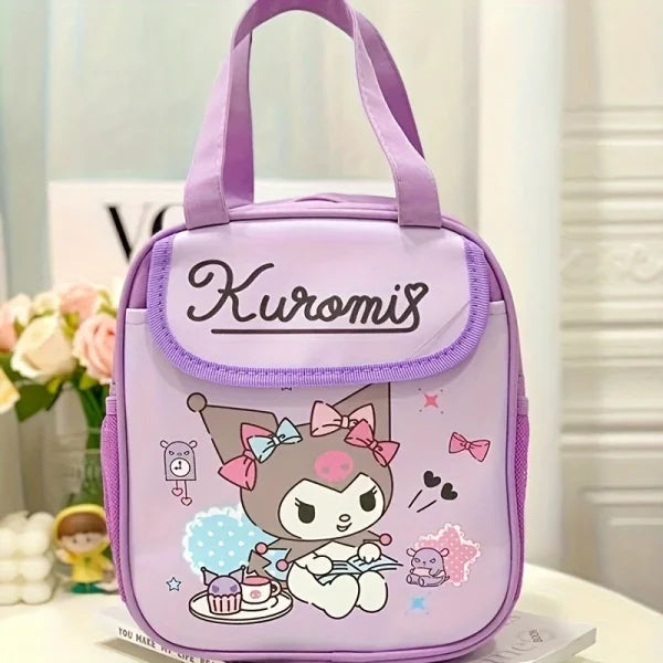 Stitch Sanrio Kuromi Insulated Tote Lunch Bag - Reusable & Foldable Canvas - Himpall