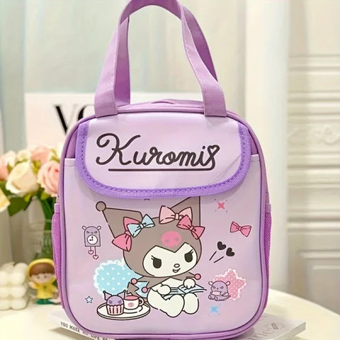 Stitch Sanrio Kuromi Insulated Tote Lunch Bag - Reusable & Foldable Canvas - Himpall