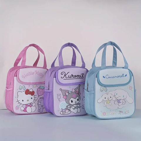 Stitch Sanrio Kuromi Insulated Tote Lunch Bag - Reusable & Foldable Canvas - Himpall
