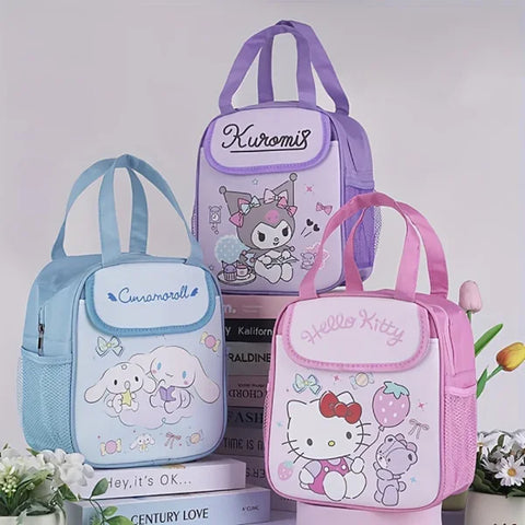 Stitch Sanrio Kuromi Insulated Tote Lunch Bag - Reusable & Foldable Canvas - Himpall