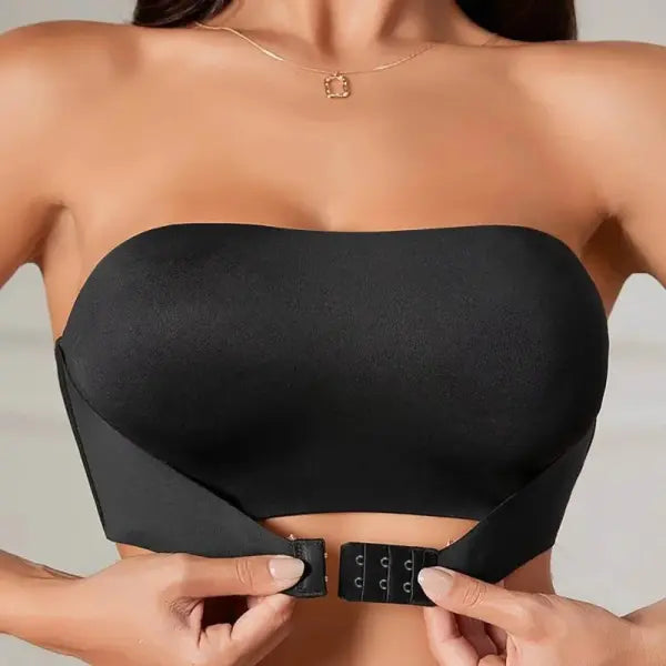 Strapless Mold Cup Seamless Bra – Non-Slip Front Button Underwear