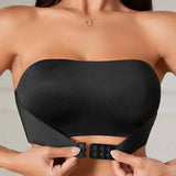 Strapless Mold Cup Seamless Bra – Non-Slip Front Button Underwear