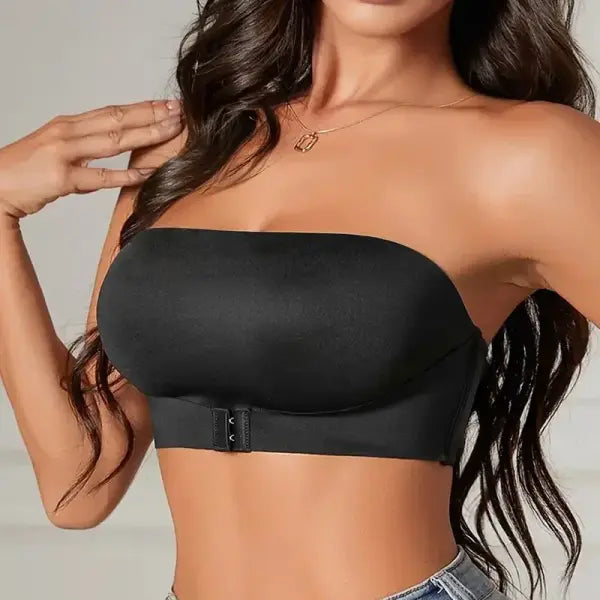 Strapless Mold Cup Seamless Bra – Non-Slip Front Button Underwear