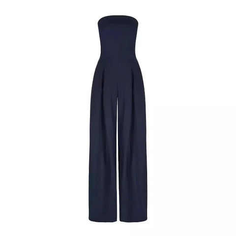 Strapless Slim Fit Women’s Jumpsuit – Sexy High Waist Evening Party Bodysuit