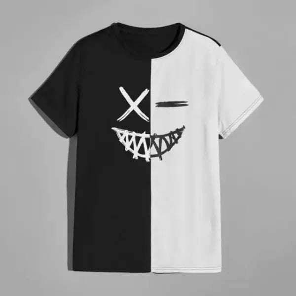 Street Fashion T-Shirt For Men Short Sleeve Hip Hop Print Tee Shirt Handsome Male T Shirt Pullover Man Oversized