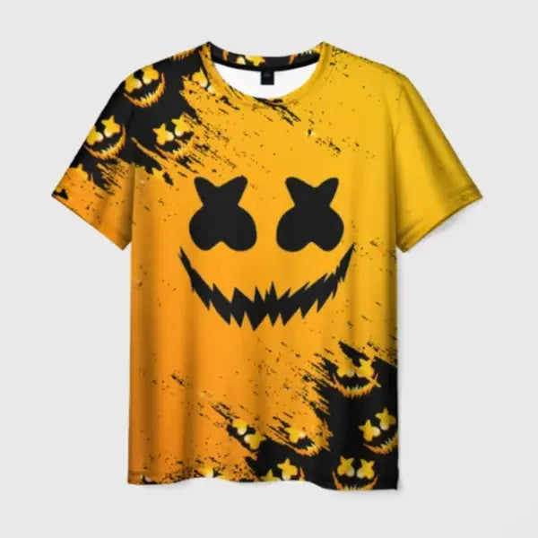 Street Fashion T-Shirt For Men Short Sleeve Hip Hop Print Tee Shirt Handsome Male T Shirt Pullover Man Oversized