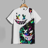 Street Fashion T-Shirt For Men Short Sleeve Hip Hop Print Tee Shirt Handsome Male T Shirt Pullover Man Oversized