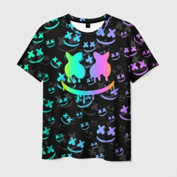 Street Fashion T-Shirt For Men Short Sleeve Hip Hop Print Tee Shirt Handsome Male T Shirt Pullover Man Oversized