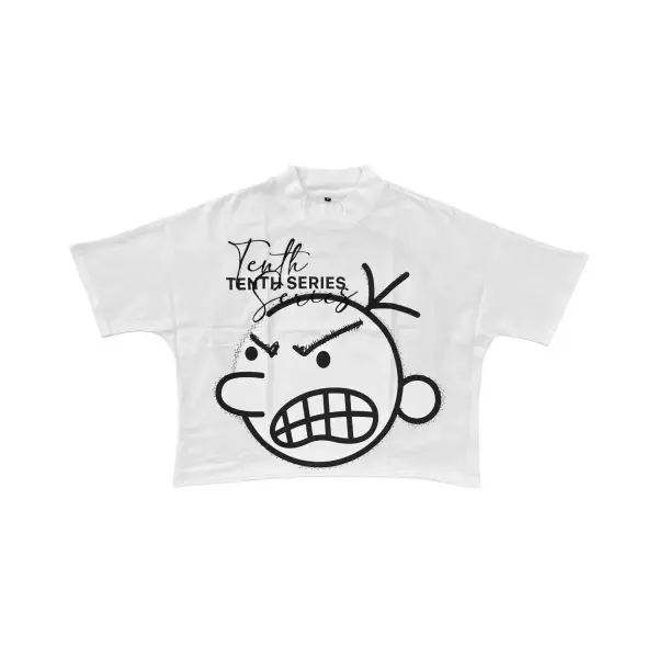 Black Harajuku Streetwear T-Shirt – Unisex Oversized Hip Hop 003 Graphic Y2K Short Sleeve Top - 3 / L