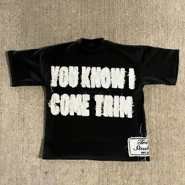 Black Harajuku Streetwear T-Shirt – Unisex Oversized Hip Hop 003 Graphic Y2K Short Sleeve Top