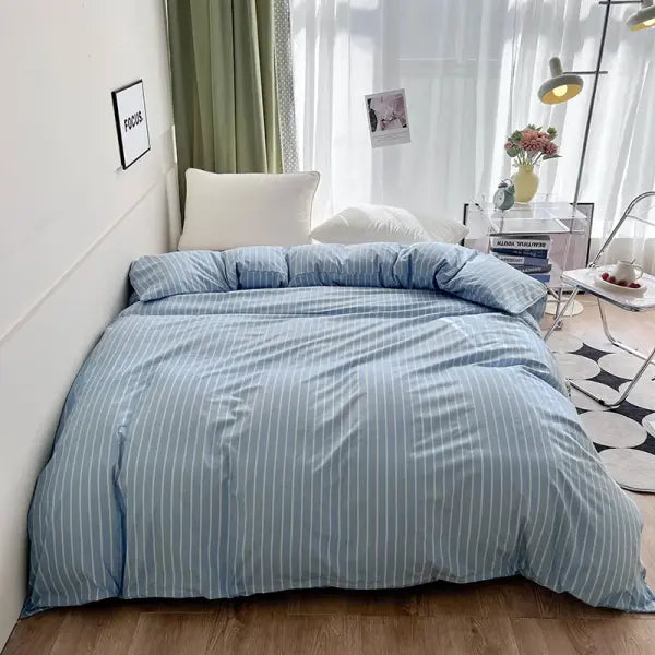 Stripe Duvet Cover 150x200 Simple Style Comforter Covers Queen Size housse de couette Skin-friendly Home Bed Linen(No