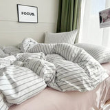 Stripe Duvet Cover 150x200 Simple Style Comforter Covers Queen Size housse de couette Skin-friendly Home Bed Linen(No