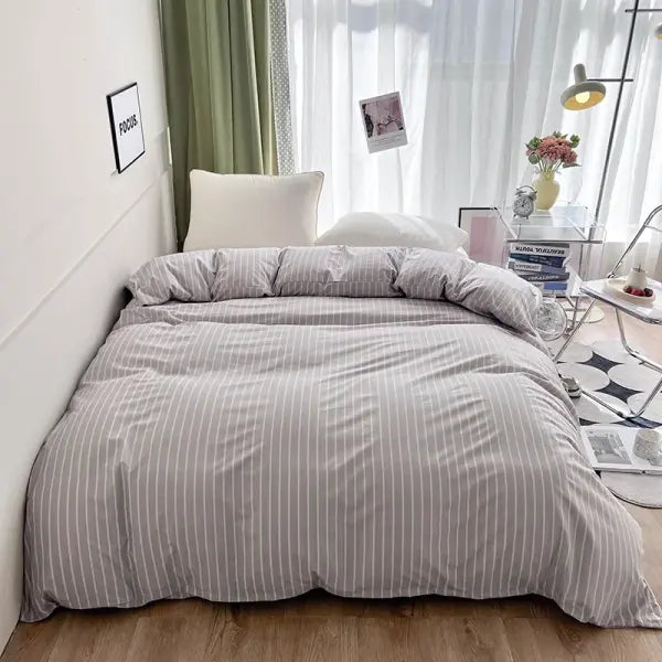 Stripe Duvet Cover 150x200 Simple Style Comforter Covers Queen Size housse de couette Skin-friendly Home Bed Linen(No