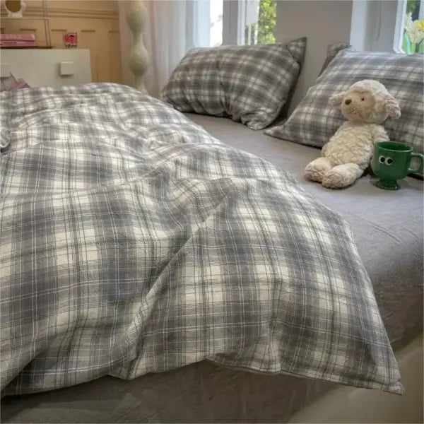 Stripe Style Duvet Cover Skin-friendly Quilt Cover Single/Double/Queen Size Comforter Cover Home Bedding 이불커버 (No