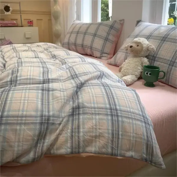Stripe Style Duvet Cover Skin-friendly Quilt Cover Single/Double/Queen Size Comforter Cover Home Bedding 이불커버 (No
