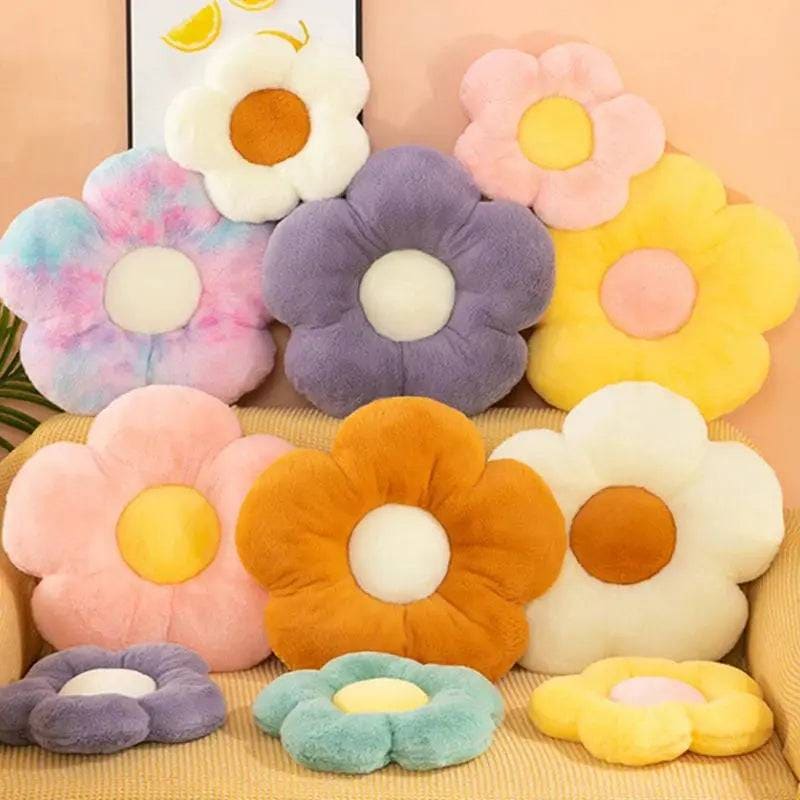 Stuffed Daisy Flower Cushion – Sunflower Shape Pillow for Decor & Comfort