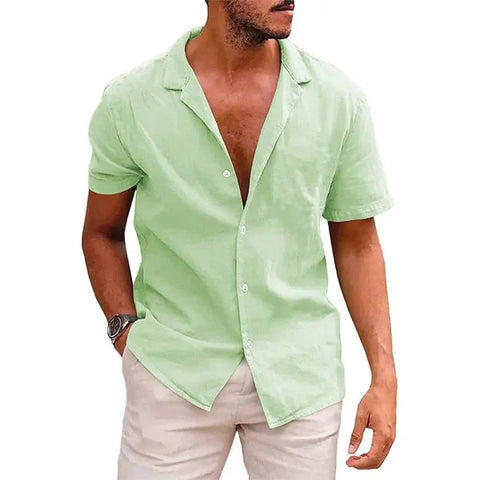 Short Sleeve Tops - Light green / L
